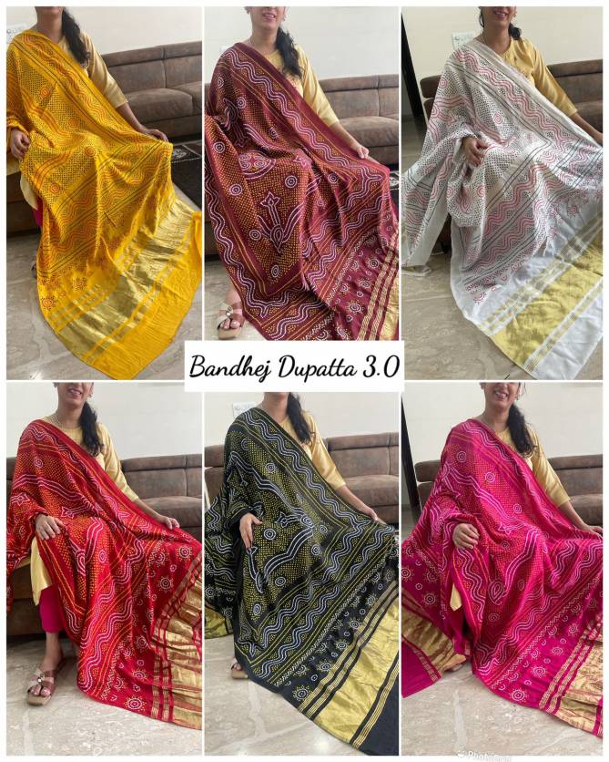 Banno Dupatta Vol 3 Designer Print Bandhej Dupatta Wholesale Market In Surat
